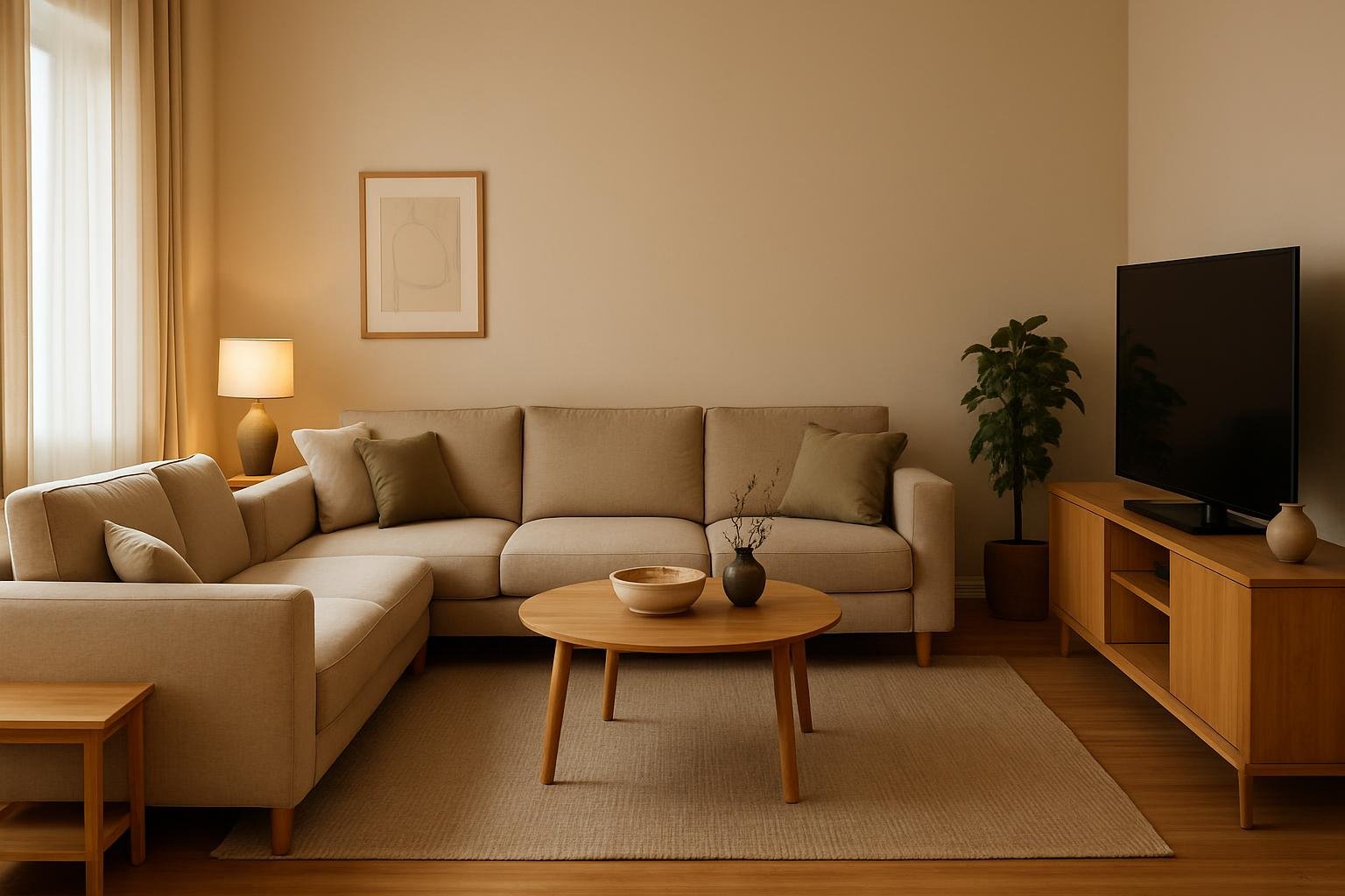 Titelbild zu Planung des Sofas als zentrales Möbelstück im Wohnzimmer mit Fokus auf Funktionalität und Gemütlichkeit